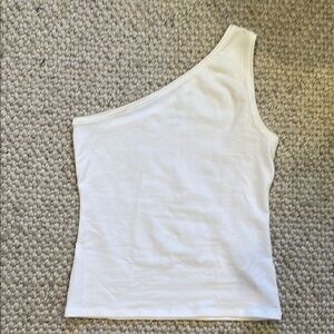 Everlane White One Shoulder tank top